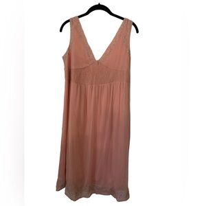 Guess Jeans Pink Dress with Silver Embroidery Size Large